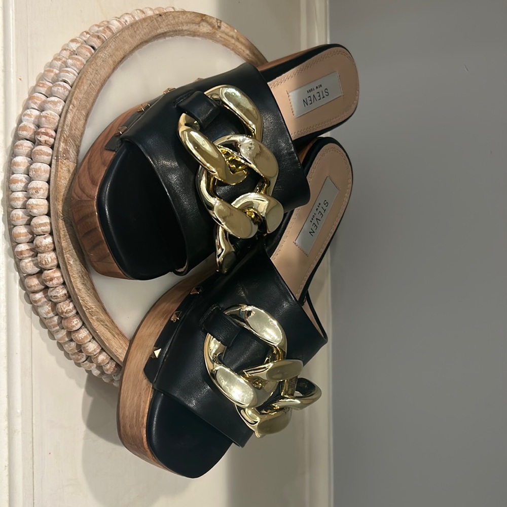 Steven by Steve Madden gold embellished clogs